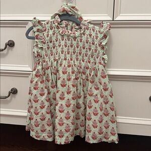 Pink Chicken Girls Stevie Dress - Green Dahlia 6/12 month